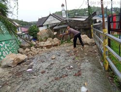 Hujan Lebat Juga Mengakibatkan Longsor di Wilayah Perkotaan Majene